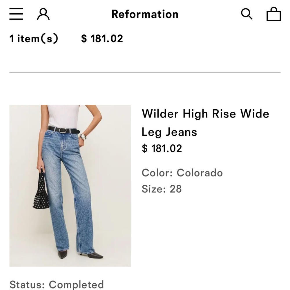 Reformation Colorado High Rise Jeans - Blue